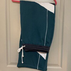 Motor Racing Wide Leg Sweatpants - Teal/combo-  (Fashion Nova)